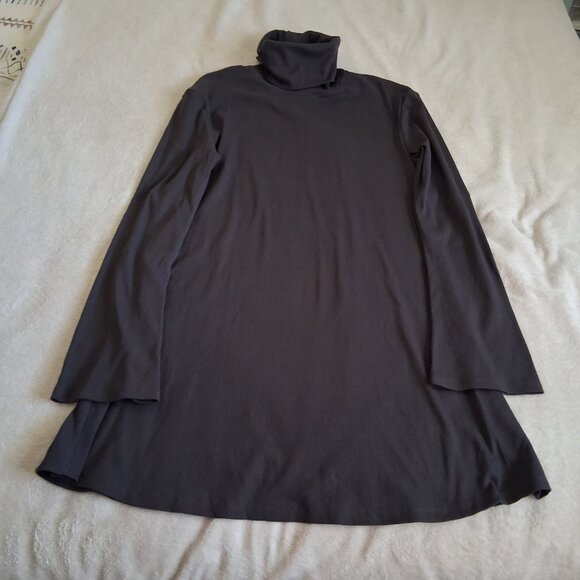 ASOS Design Women's Size 12 Charcoal Gray Ribbed Roll Neck Mini Dress - Picture 4 of 12